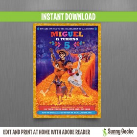 Coco Birthday Invitation - Design 2